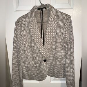 Amanda & Chelsea Black and White Patterned Blazer
